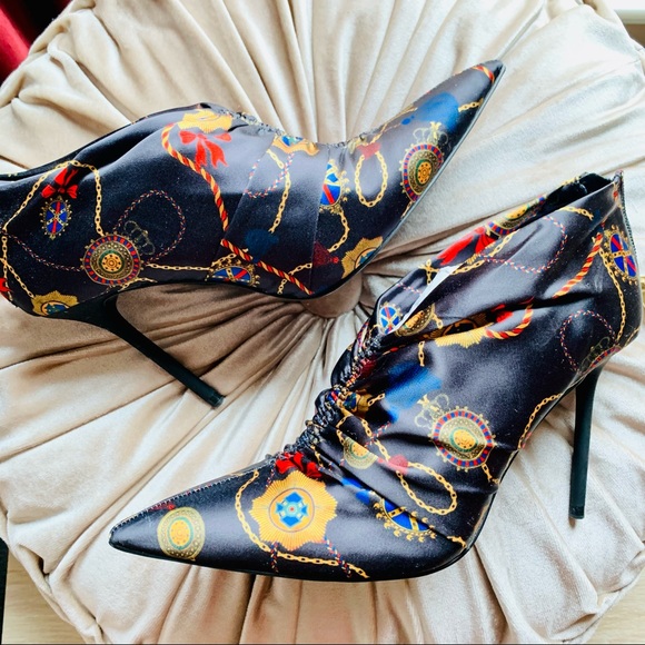 Zara Satin Ankle Booties - Picture 4 of 6